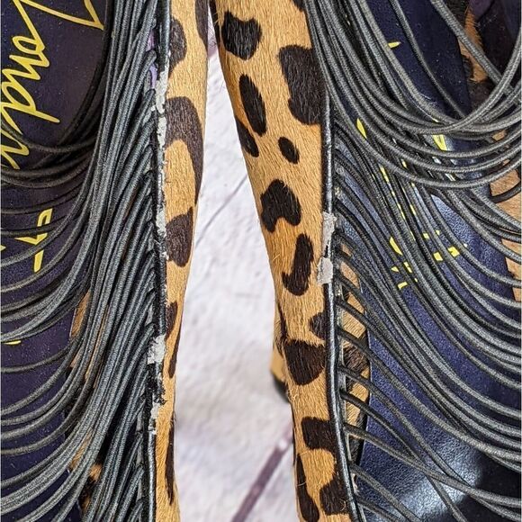 London Trash Ceres Leopard Platform Stiletto Pumps - Picture 8 of 12